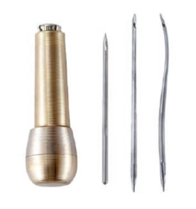 Picture of Copper Handle + Needle + 2 Awls