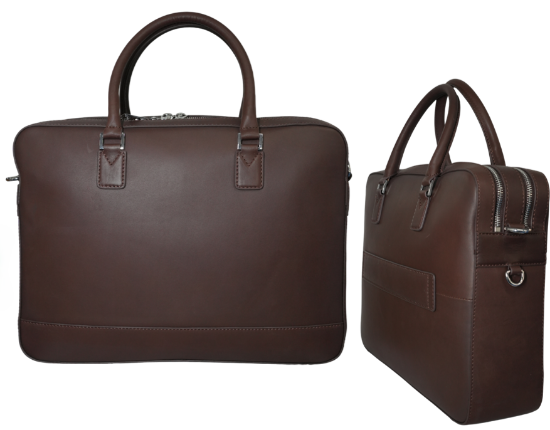 Picture of 311 Leather Laptop Briefcase with Dual Zip